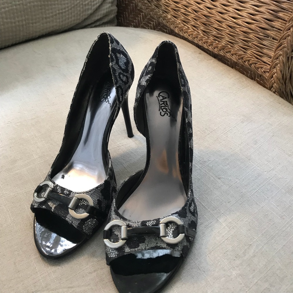 Carlos Santana Roulette open toe heel size 7.5